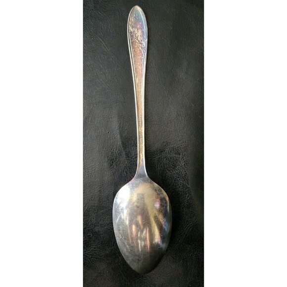 1 Vintage Oneida Community Tudor Queen Bess II Silver Plate 1946 Serving Spoon - Picture 4 of 12